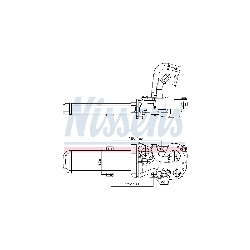 Radiateur, réaspiration des gaz d'échappement NISSENS 989412