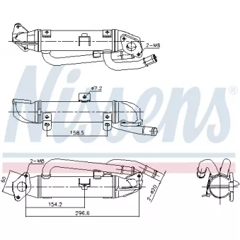 Radiateur, réaspiration des gaz d'échappement NISSENS 989414