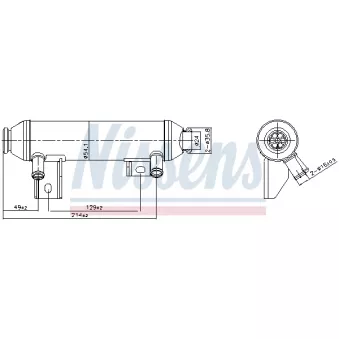 Radiateur, réaspiration des gaz d'échappement NISSENS 989419