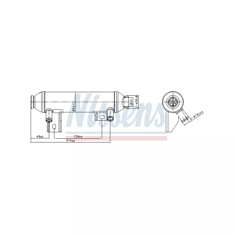 Radiateur, réaspiration des gaz d'échappement NISSENS 989419