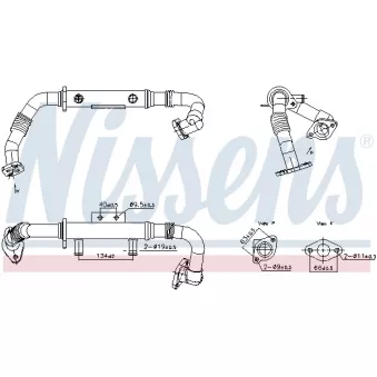Radiateur, réaspiration des gaz d'échappement NISSENS 989428