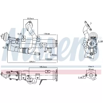 Radiateur, réaspiration des gaz d'échappement NISSENS 989448