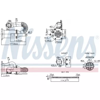 Radiateur, réaspiration des gaz d'échappement NISSENS