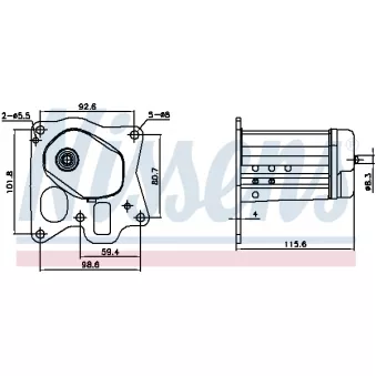 Radiateur, réaspiration des gaz d'échappement NISSENS 989455