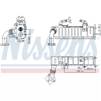 Radiateur, réaspiration des gaz d'échappement NISSENS 989475
