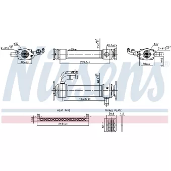 Radiateur, réaspiration des gaz d'échappement NISSENS 989476