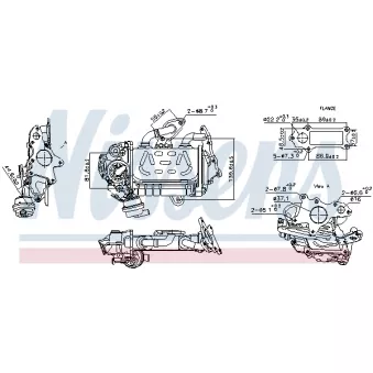 Radiateur, réaspiration des gaz d'échappement NISSENS 989478