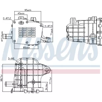 Radiateur, réaspiration des gaz d'échappement NISSENS