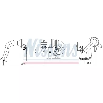 Radiateur, réaspiration des gaz d'échappement NISSENS 989482