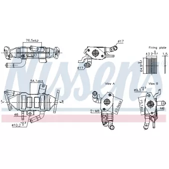 Radiateur, réaspiration des gaz d'échappement NISSENS 989488