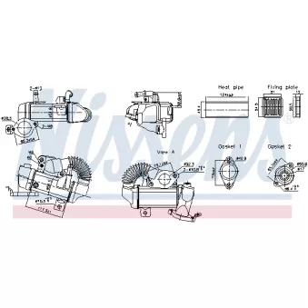 Radiateur, réaspiration des gaz d'échappement NISSENS 989494