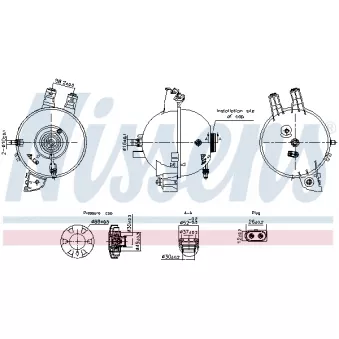 Vase d'expansion, liquide de refroidissement NISSENS 996167
