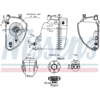 Vase d'expansion, liquide de refroidissement NISSENS
