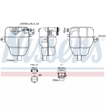 Vase d'expansion, liquide de refroidissement NISSENS