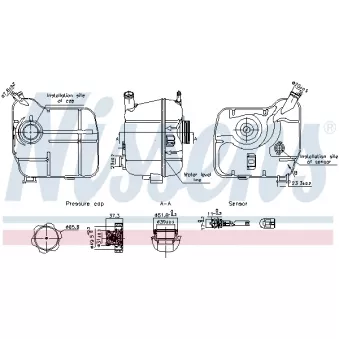 Vase d'expansion, liquide de refroidissement NISSENS 996239