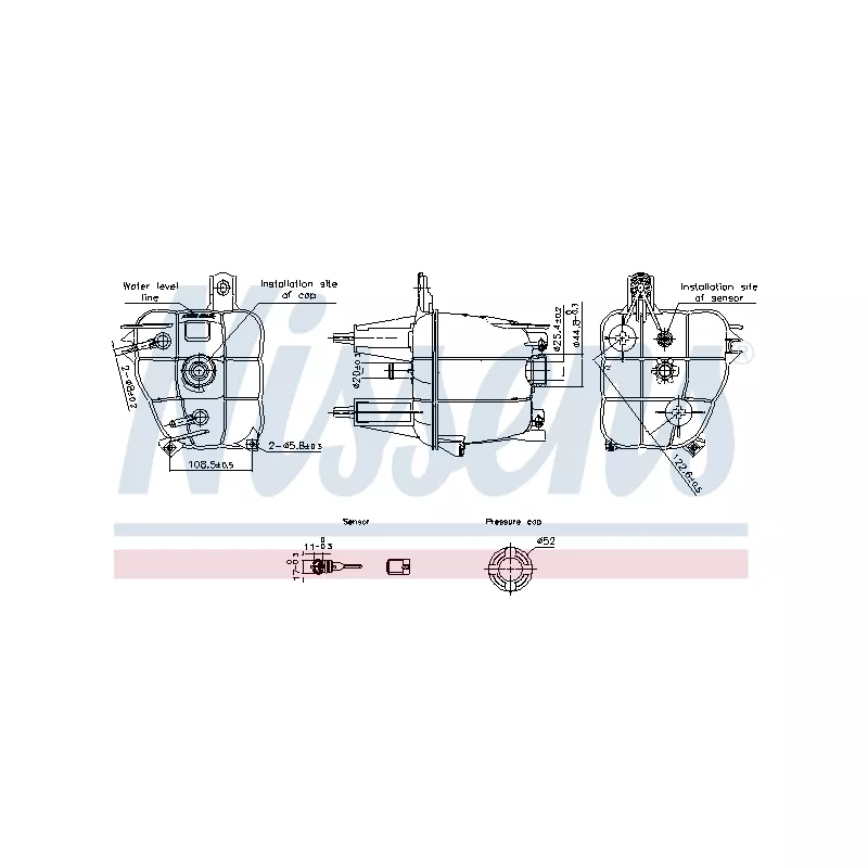Vase d'expansion, liquide de refroidissement NISSENS 996241