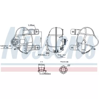 Vase d'expansion, liquide de refroidissement NISSENS 996250