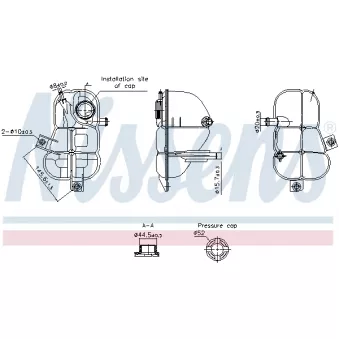 Vase d'expansion, liquide de refroidissement NISSENS