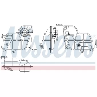 Vase d'expansion, liquide de refroidissement NISSENS 996299
