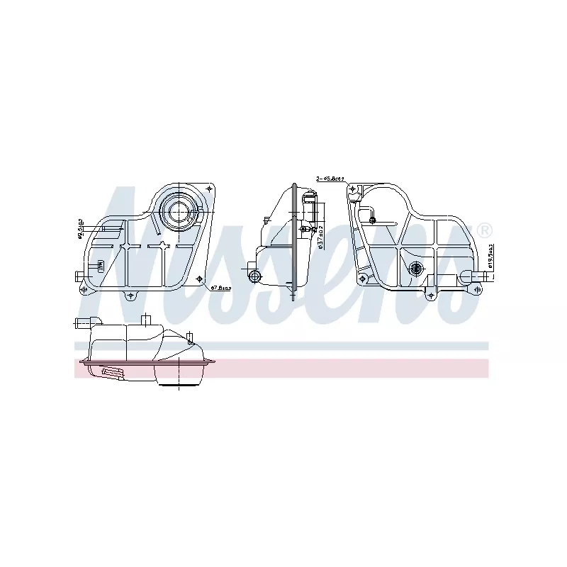 Vase d'expansion, liquide de refroidissement NISSENS 996299