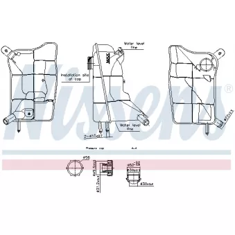 Vase d'expansion, liquide de refroidissement NISSENS 996304