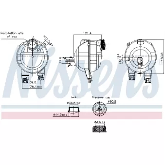 Vase d'expansion, liquide de refroidissement NISSENS 996306