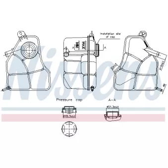 Vase d'expansion, liquide de refroidissement NISSENS 996308