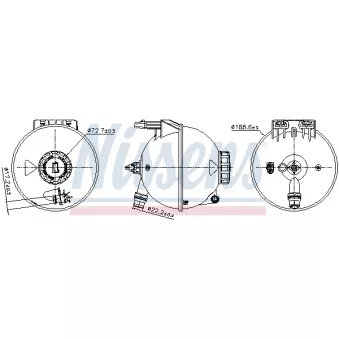 Vase d'expansion, liquide de refroidissement NISSENS 996309