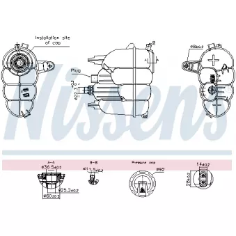 Vase d'expansion, liquide de refroidissement NISSENS 996323