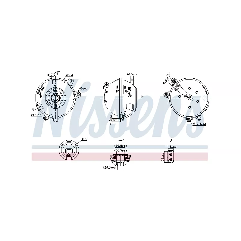 Vase d'expansion, liquide de refroidissement NISSENS 996324