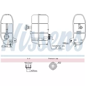 Vase d'expansion, liquide de refroidissement NISSENS