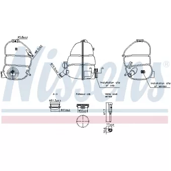 Vase d'expansion, liquide de refroidissement NISSENS 996340