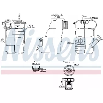 Vase d'expansion, liquide de refroidissement NISSENS 996350