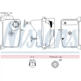 Vase d'expansion, liquide de refroidissement NISSENS 996353