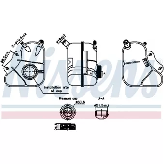 Vase d'expansion, liquide de refroidissement NISSENS 996354