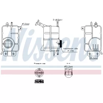 Vase d'expansion, liquide de refroidissement NISSENS
