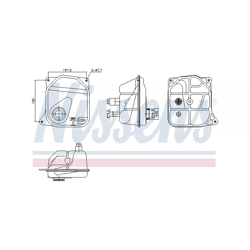 Vase d'expansion, liquide de refroidissement NISSENS 996362