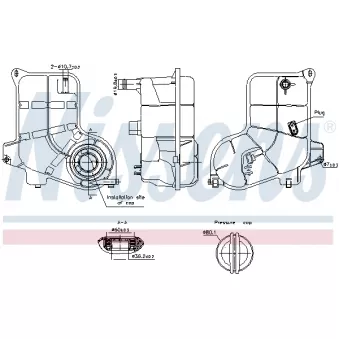Vase d'expansion, liquide de refroidissement NISSENS 996363