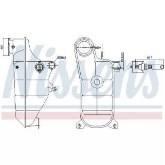 Vase d'expansion, liquide de refroidissement NISSENS 996364