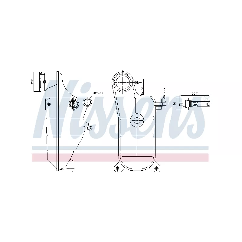Vase d'expansion, liquide de refroidissement NISSENS 996364