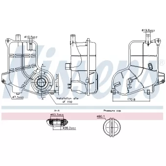 Vase d'expansion, liquide de refroidissement NISSENS 996368