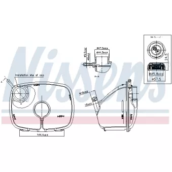 Vase d'expansion, liquide de refroidissement NISSENS 996370