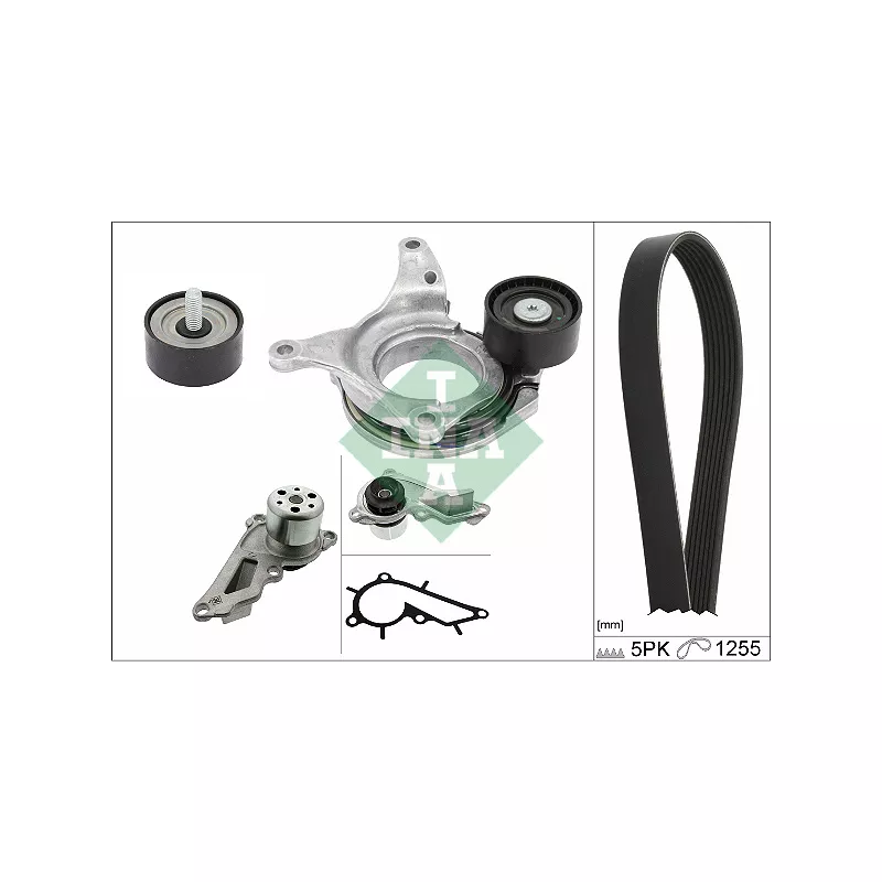 Pompe à eau+Jeu de courroie trapézoïdale à nervures INA 529 0544 30