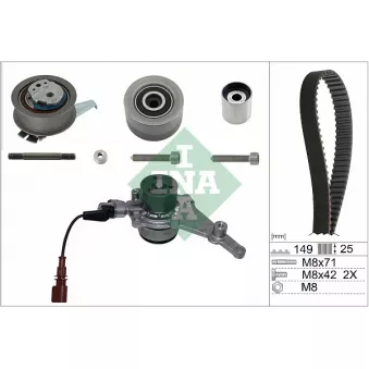 Pompe à eau + kit de courroie crantée INA 530 0835 30