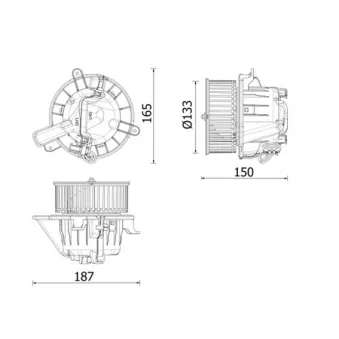 Pulseur d'air habitacle MAHLE AB 325 000P