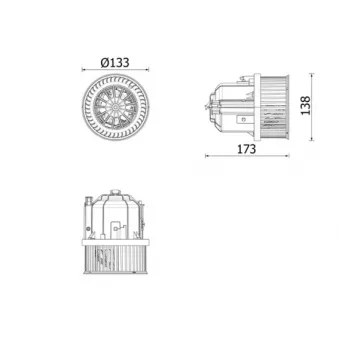 Pulseur d'air habitacle MAHLE AB 337 000P