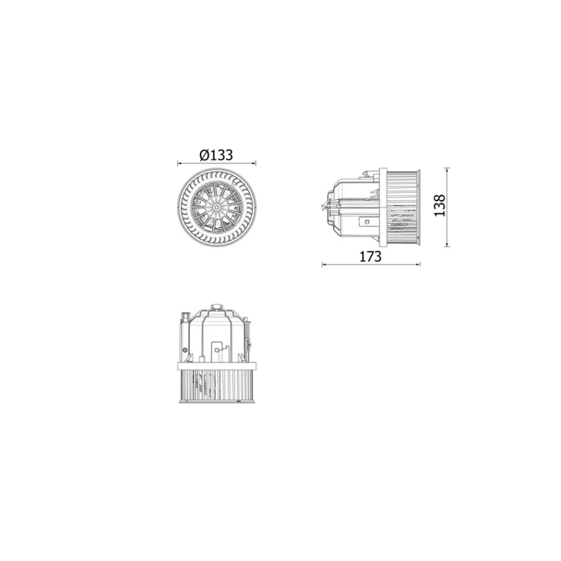 Pulseur d'air habitacle MAHLE AB 337 000P