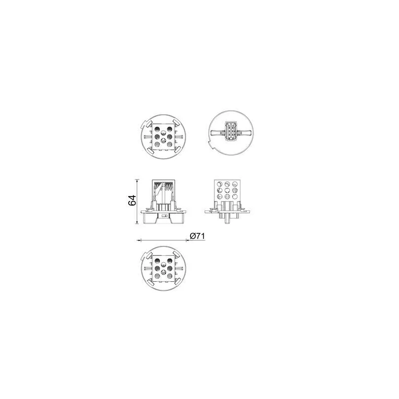Résistance, pulseur d'air habitacle MAHLE ABR 167 000P