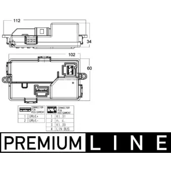 Régulateur, pulseur d'air habitacle MAHLE