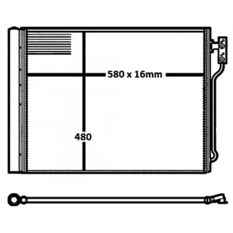 Condenseur, climatisation MAHLE AC 655 000S